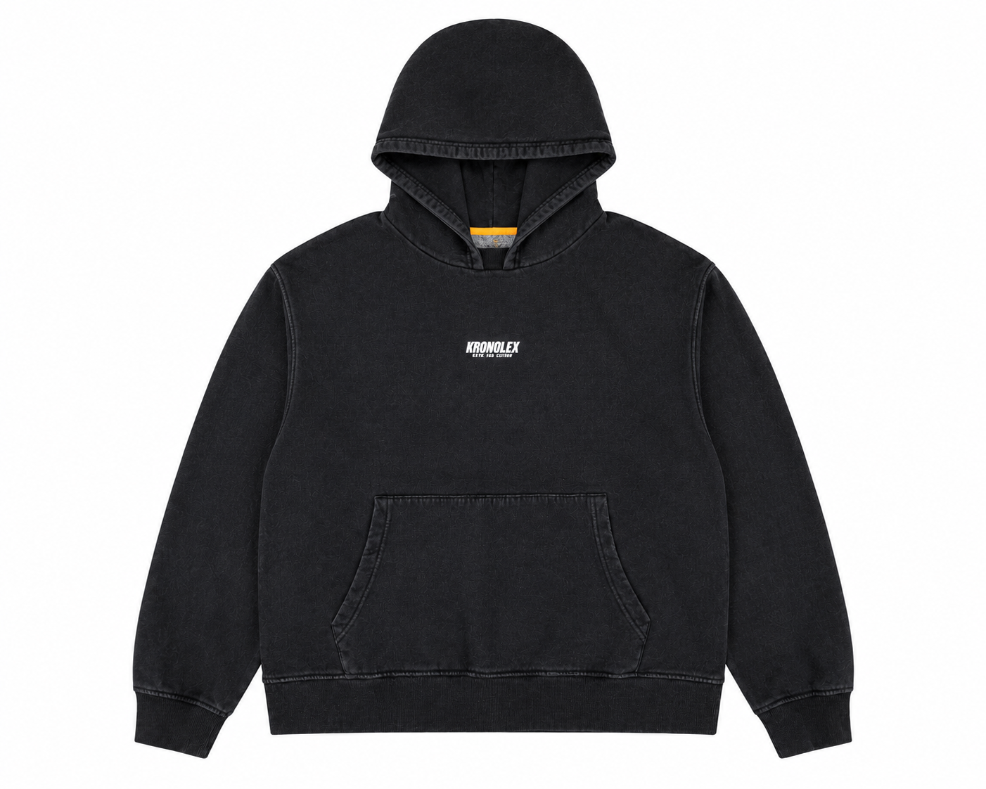Polerón Boxy Fit Oversize - Acid Wash Negro