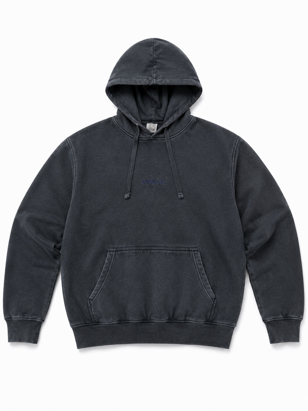 Poleron Canguro Acid Wash - Azul Marino