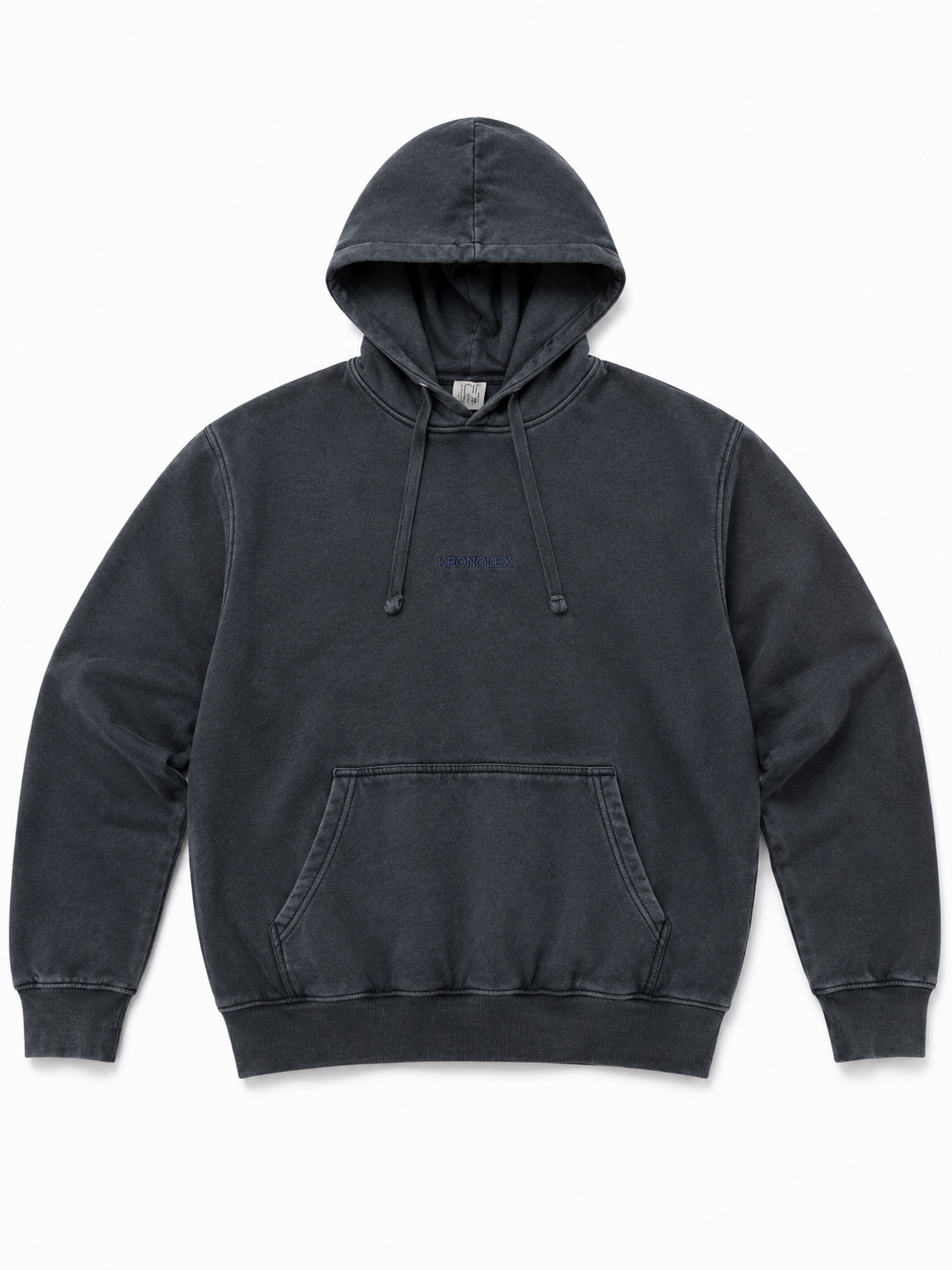 Poleron Canguro Acid Wash - Azul Marino