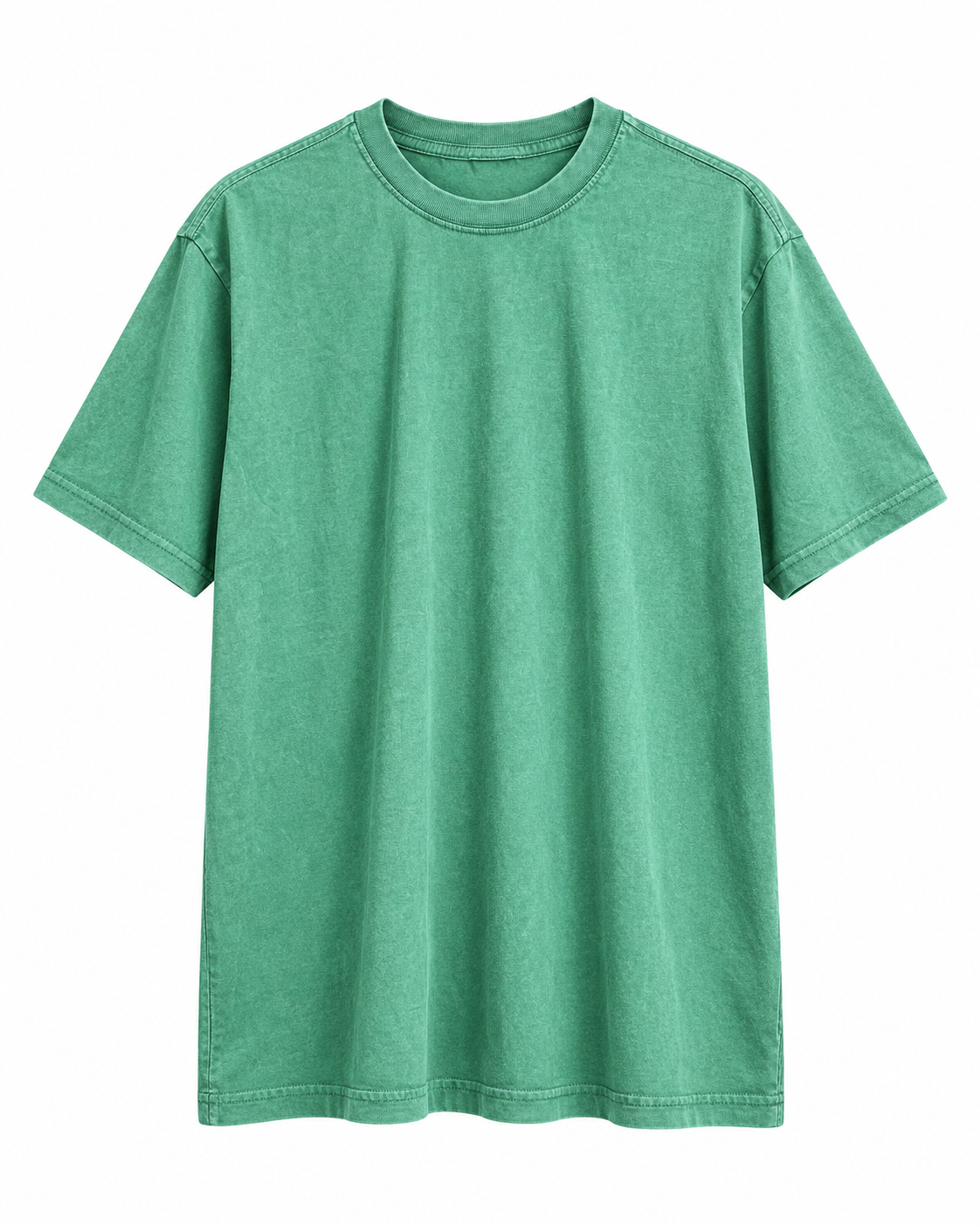 Polera Acid Wash Regular Fit Verde Bosque