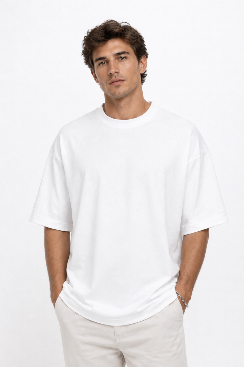 Polera Oversize Blanco Extra Heavy Weight
