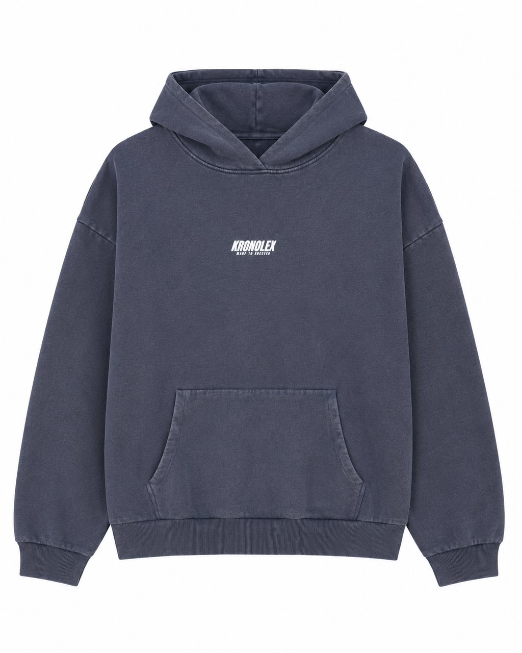 Polerón Boxy Fit Oversize - Acid Wash Azul Marino
