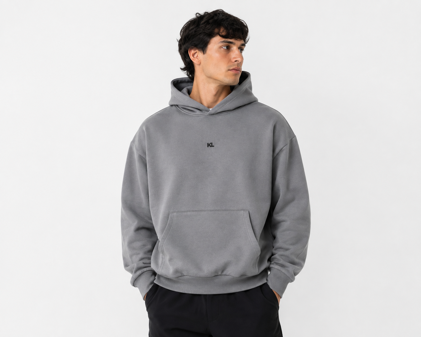 Polerón Boxy Fit Oversize - Acid Wash Gris