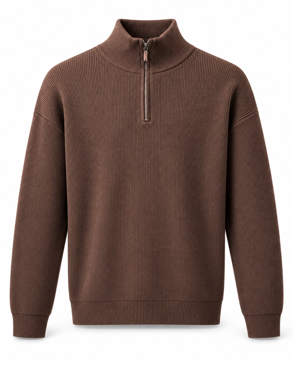 Sweater Quarter Zip - Chocolate