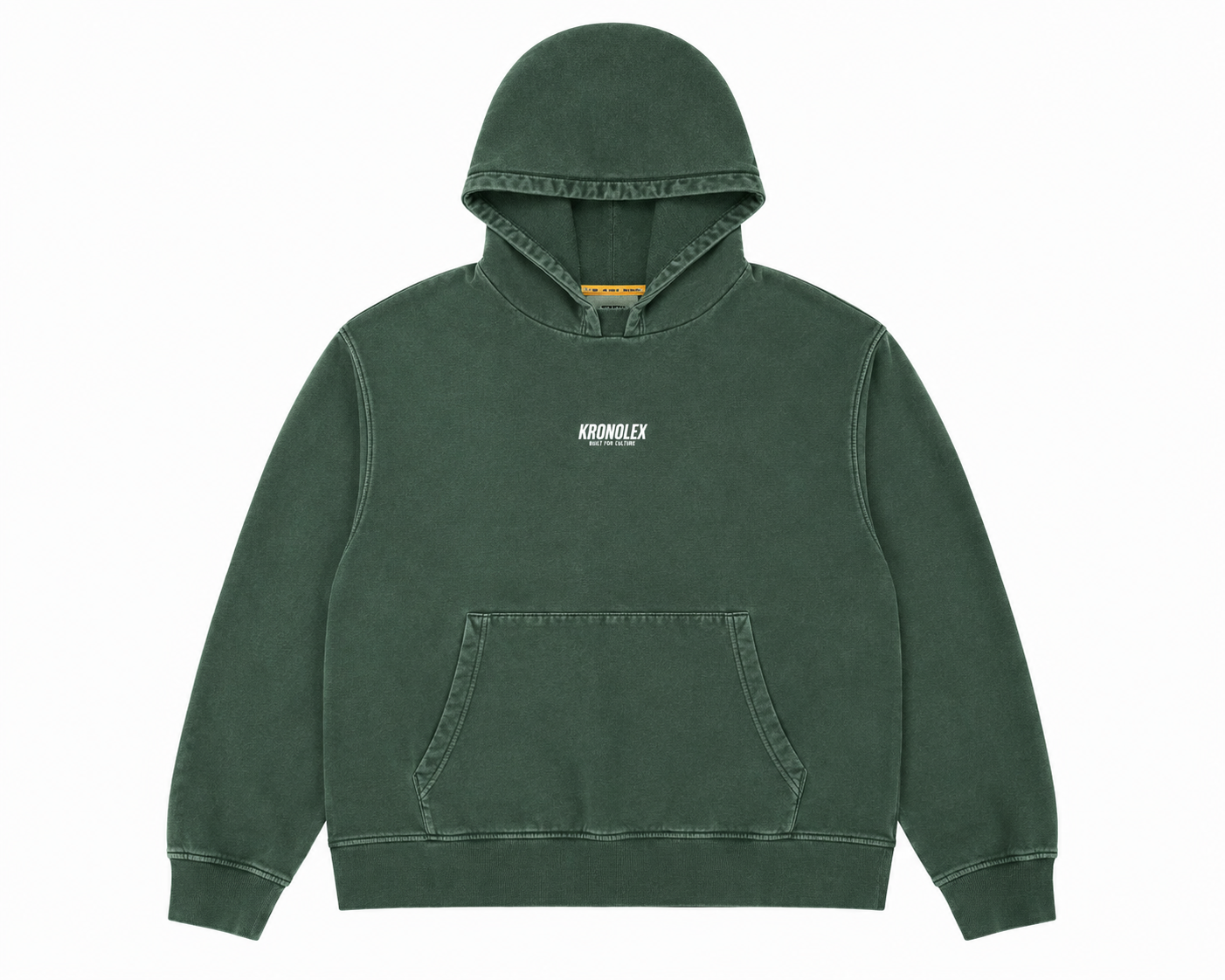 Polerón Boxy Fit Oversize - Acid Wash Verde Bosque