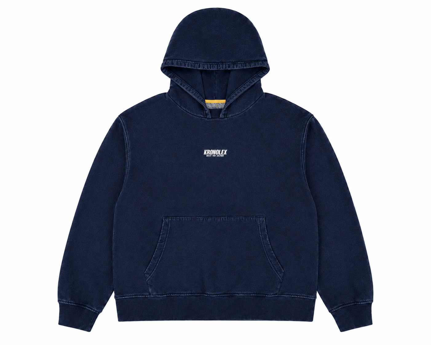 Polerón Boxy Fit Oversize - Acid Wash Azul Marino