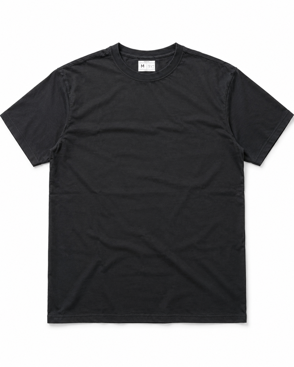 Polera Acid Wash Regular Fit Negra