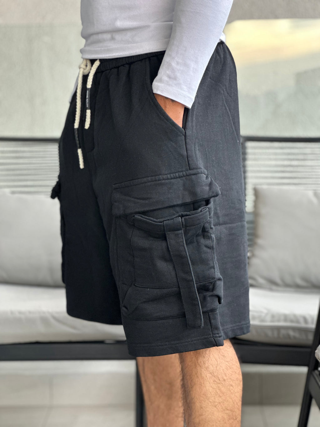 Shorts Cargo Troya negro