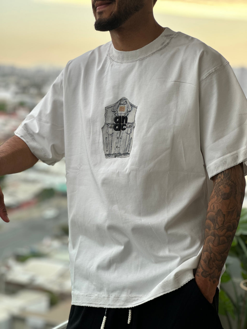 Polera Oversize “Denim Vest”